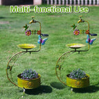 VEWOGARDEN Bird Bath for Outside, Solar Metal Outdoor Standing Birdbath - Image 4