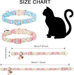 DOGWONG 2 Pack Easter Day Cat Collar Breakaway, Safety Adjustable Easter Plaid - Image 4
