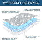 Waterproof Bed Pads Washable 34" x 36", Absorbent Chuck Pads - Image 3