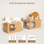 EHEYCIGA Cardboard Cat Scratcher House, 20-Inch Corrugated Cat Scratcher - Image 8