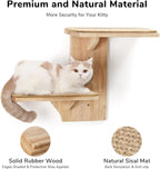 FUKUMARU Cat Wall Shelves, 2 Platform Kitten Wall Furniture, Tree Shape - Image 5