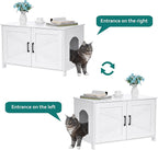 Homhedy Cat Litter Box Enclosure, Wooden Cat Washroom Furniture - Image 6