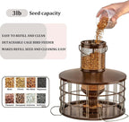 Upgraded Squirrel Proof Bird Feeders, 3Lbs Capacity Caged Bird Feeder, - Image 4