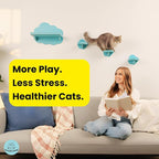 Cat Wall Shelves for Large Cats – 4-Piece Wall Mounted Cat Furniture Set - Image 2