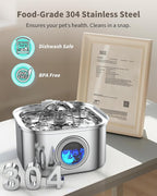 Cat Water Fountain Stainless Steel, 3.2L/108oz Cat Fountain - Image 3
