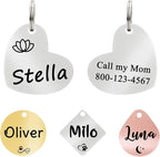 Ultra Joys Cat ID Tag Personalized Pet Tags, Durable Stainless Steel Small Pet by UltraJoys