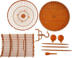 VILLCASE Round Bird Cage for Small Birds, 9.8" X 17.6 “ Plastic Travel Carrier - Image 7