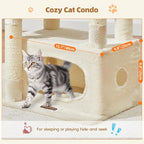 Taoqimiao Cat Tree, 38.5-Inch Cat Tower - Image 3