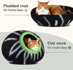 MEOWFIA Cat Cave – Premium Felt Cat Bed - Image 4