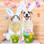 Easter Dog Bandana, 2 Pack Adjustable Holiday Party Pets Rabbit Easter Egg - Image 2