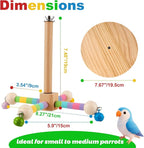 Bird Perch Toy, 360°Interactive Rotating Bird Perches - Image 5