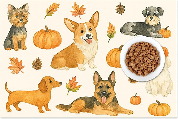 Fall Dog Pet Feeding Mat Autumn Pumpkin Design Food Mat - Image 8