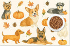 Fall Dog Pet Feeding Mat Autumn Pumpkin Design Food Mat - Image 8