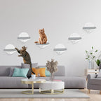 Cat Wall Shelves Furniture Set of 6, Wooden Cat Steps for - Image 5