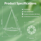 Solar Bird Bath with Fountain and Battery Backup, 3-in-1 Hanging or - Image 7