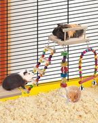 5in1 Bird Parakeet Toys, Detachable Birdie Perches Platform Swing - Image 6