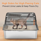 URPOWER Stainless Steel Cat Litter Box - Image 2