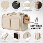 Dog, Cat Carrier for Pets Up to 15 Lbs, Airline Approved Collapsible Soft-Sided - Image 5