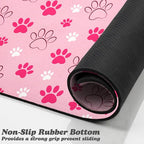 Dog Food Mat, Absorbent Water Bowl Mats Cat Pet Feeding Placemats Pink 12 * 20 - Image 3