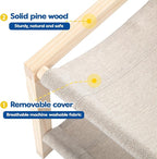 Cat Hammock, Double Layer Wooden Bed - Image 4