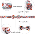 Dog Collar - Rugby with Flower Pet Collar Bows - Image 2