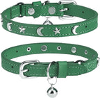 Leather Cat Collars for Boy Girl Cats by DILLYBUD