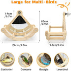 Bird Perch Toy with Mirror for Cage, Interactive Rocking Parakeet Toys and - Image 6
