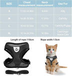 shudyear Summer cat Chest Harness and Leash, Anti-Escape Adjustable Soft mesh - Image 2