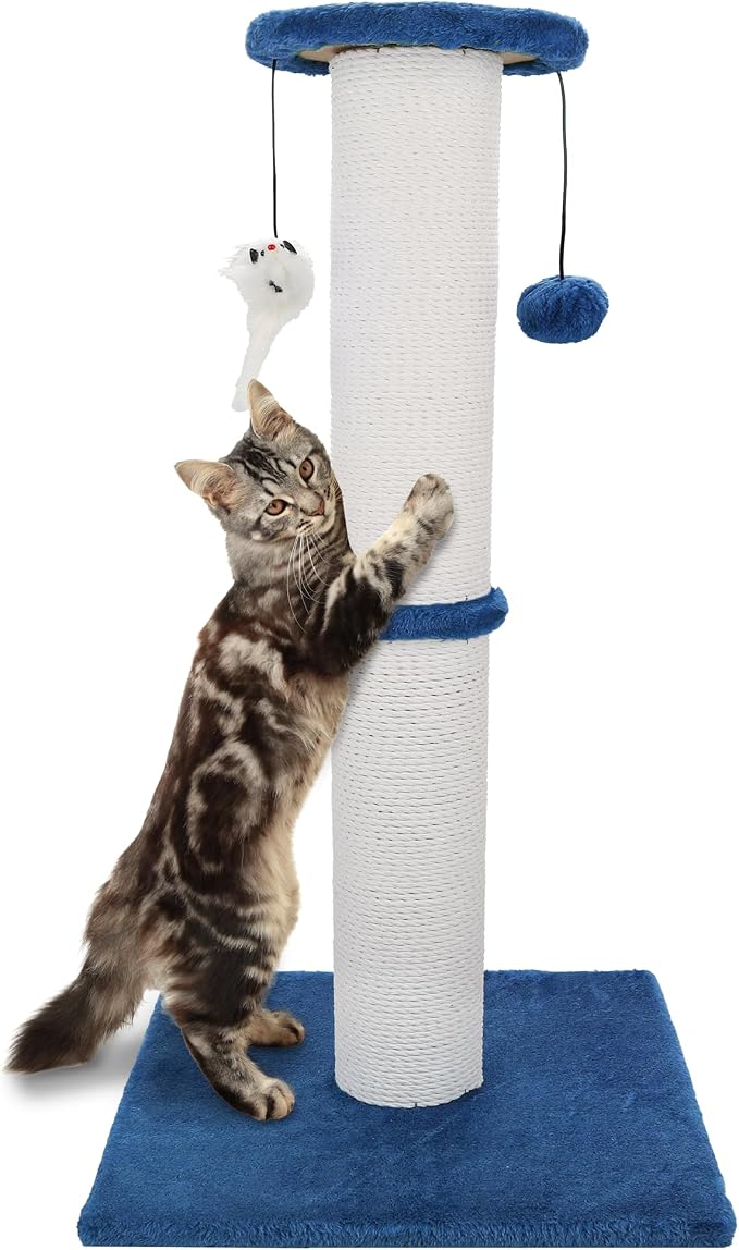 Cat Scratching Post 34 Inches Heavy Duty and Thicker Cat Scratching Post Sisal by Ahomdoo