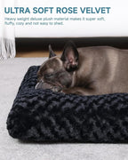 KSIIA Washable Dog Bed Anti-Slip Dog Crate Beds Deluxe Plush Kennel Pad Comfy - Image 2