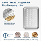 19.6''x13.7''x6'' Suzzipaws Stainless Steel Litter Box, Open Top Sifting Litter - Image 3