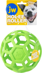 JW Pet Hol-ee Roller Dog Toy Puzzle Ball, Natural Rubber, Colors May Vary - Image 4