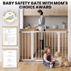 29.7-46" Extra Wide Baby Gate for Stairs, Pressure Mounted Dog Gate Indoor for - Image 2