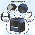 Cat Carrier Backpack with Detachable Play Tunnel, 2 in 1 Cat Tunnel Backpack - Image 5