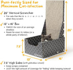 Hide & Scratch Cardboard Cat Scratcher Box & Bed - Image 3