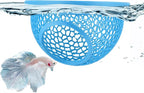 Blue Floating Betta Hide & Shrimp Cave: 3-in-1 Aquarium Hammock, Feeder & by Unknown