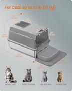 Feandrea Stainless Steel Cat Litter Box - Image 6