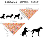 ARING PET Floral Dog Bandanas, Flower Leaf Triangle Scarf - Image 6