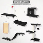 Cat Wall Shelves, 6 in 1 Cat Wall Furniture Set - Image 2