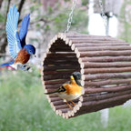 Bird Parrot Swing Toys, Hanging Bird Tree Caves, Natural Apple Wood Parrot - Image 2