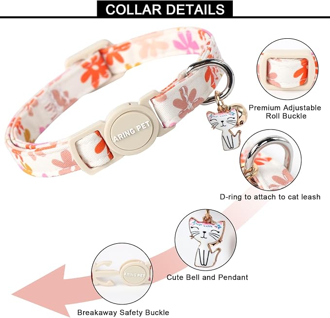 ARING PET 2 Pack Cat Collars-Cute Breakaway Cat Collar - Image 3