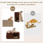 EHEYCIGA Cardboard Cat Scratcher House, 20-Inch Corrugated Cat Scratcher - Image 4