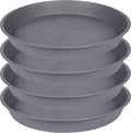 4 Pack of 13 14 inch Plant Saucer, Heavy Duty Plastic Plant Drip Trays 14" Round by Bleuhome
