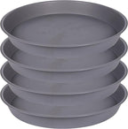 4 Pack of 13 14 inch Plant Saucer, Heavy Duty Plastic Plant Drip Trays 14" Round by Bleuhome
