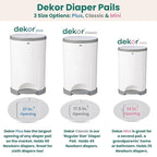 Diaper Dekor EKO MINI Diaper Pail, ONLY Eco-Friendly Diaper Pail Made - Image 5