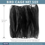 Bissap Bird Cage Seed Catcher, 90-118‘’ Universal Birdcage Net Nylon 31.8'' H - Image 2