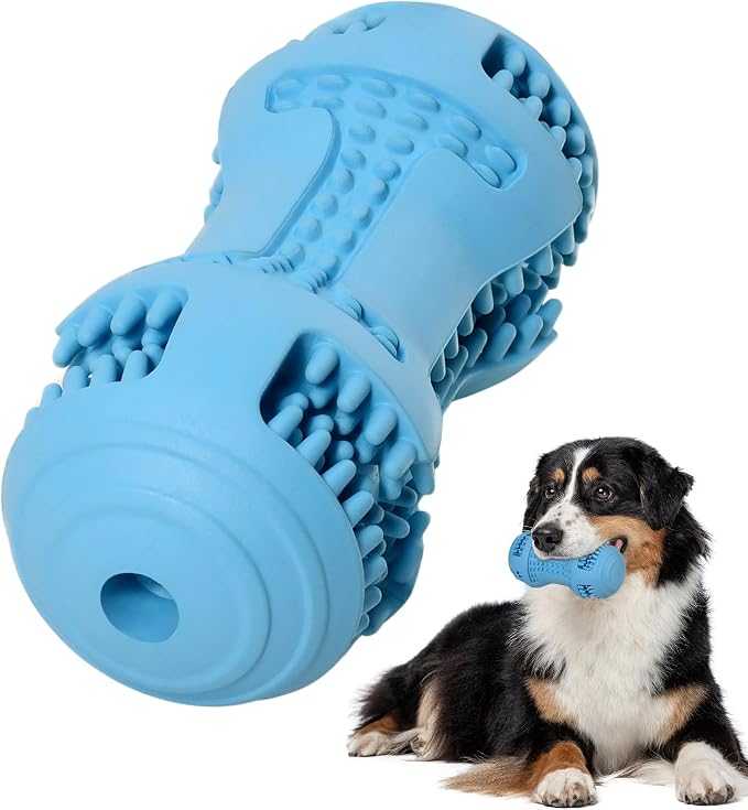 Durable Dog Chew Toy for Teeth Cleaning, Natural Rubber Dental Toy for Small by IPTPAS