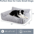 Cute Dog Cat Couch for Medium Large Dogs, Fluffy Pet Sofa Dog Couch Bed - Image 5