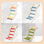 Hamiledyi Nature Wooden Bird Ladder Pet Parrots Climb Bridge Exercise Stands - Image 7