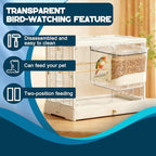 No Mess Bird Feeder for Cage, Hanging Bird Bath for Cage for Lovebirds - Image 3